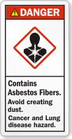 Contains Asbestos Fibers Cancer Hazard Label