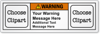 Custom ANSI Warning Label With 2 Pictos