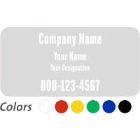 Custom Company Name and Designation, Single Sided Label