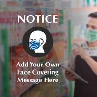 Custom Add Your Own Face Covering Message Decal