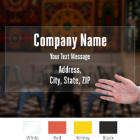 Customizable Company Name Address Die Cut Label