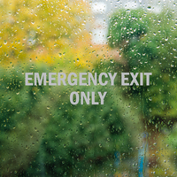 Emergency Exit Only Die Cut Glass Window Decal