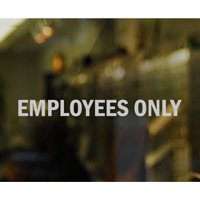 Employees Vinyl Die Cut Glass Window Decal