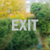 Exit Vinyl Die Cut Glass Window Decal