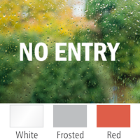 No Entry Vinyl Die Cut Glass Window Decal