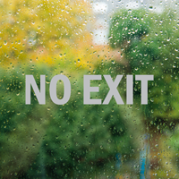 No Exit Vinyl Die Cut Glass Window Decal