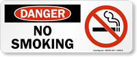 Danger No Smoking Sign