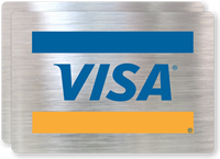 Visa Logo Glass Decal