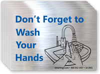 Don't Forget To Wash Your Hands Mirror Decal