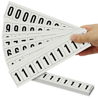Aluminum 1" Numbers and Letters Character black on silver 09Kit