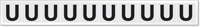  New York City Fire Emergency Markings Letter U Reflective Label, 1 inch