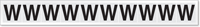  New York City Fire Emergency Markings Letter W Reflective Label, 1 inch