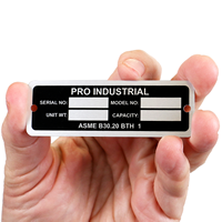 Rectangular Equipment Name Plate (¾" x 2½")