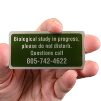 Rectangular Equipment Name Plate (1 3/16" x 2½")