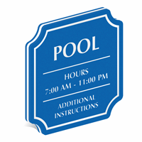 Add Custom Headline And Pool Hours PermaCarve Sign