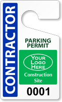 Plastic ToughTags™ for Contractor Parking Permits