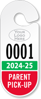 Custom Parent Pick up Racetrack Permit Hanging Tag