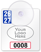 Custom Mini Suction Cup Parking Permits with Logo
