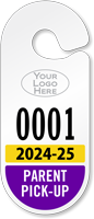 Custom Large Parent Pickup Racetrack Permit Hang Tag