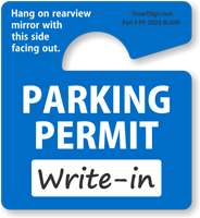 ToughTag™ Small Rearview Mirror Hang Tag Blue