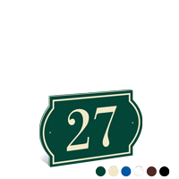 PermaCarve Sign Colonial Address Plaque  Two Numbers