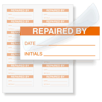 Calibration Labels Orange On Silver