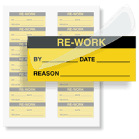 Calibration Labels Black On Yellow