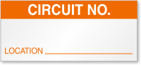 Circuit No. Calibration Label