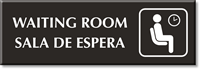 Bilingual Waiting Room Engraved Sign