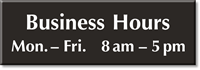 Business Hours Signs