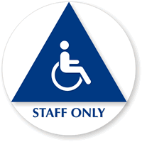 Staff Only Unisex (Accessible Pictogram)