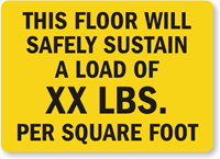 Custom Floor Capacity Sign