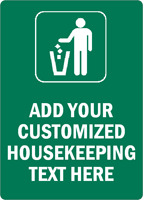 Custom Housekeeping Pitch In Sign