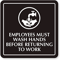 Employees Must Wash Hands Sign