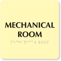 Mechanical Room Signs - Braille Signs