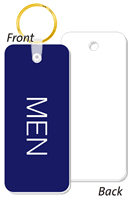 MEN Bathroom Keychain, 1-3/4 in. x 4 in.