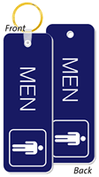 MEN Bathroom Keychain, Double-Sided