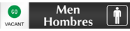 Bilingual Men Hombres - Vacant/Occupied Slider Sign