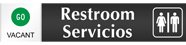 Bilingual Restroom Servicios (with graphic) Slider Sign