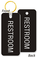 REST ROOM Unisex Bathroom Keychain, Double-Sided