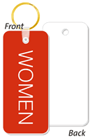 WOMEN Bathroom Keychain, 1-3/4 in. x 4 in.