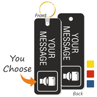 Add Your Custom Message Double Sided Keychain