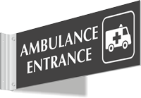 Ambulance Entrance Corridor Projecting Sign