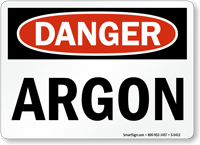 Danger Argon Sign