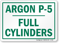 Argon Full Cylinders Sign