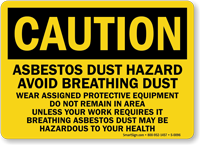 Danger Asbestos Cancer Lung Hazard Sign