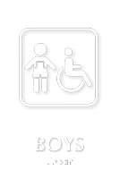 Boys TactileTouch Braille Sign with ADA Symbol