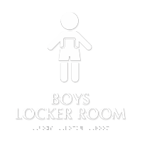 Boys Locker Room Sign
