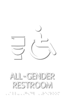 Contour All-Gender Restroom Sign