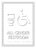Azteca All-Gender Restroom Sign